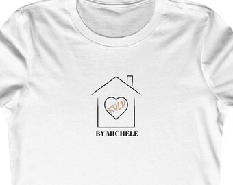 Custom Sold By Realtor Name Cotton T-Shirt, gift for her tee, comfortable wardrobe, stylish favorite apparel, light fabric clothes, slim fit