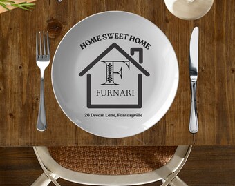 Custom Family dinner Plate, New Home platter, gift for families, super durable dish,hassle free tableware, practically unbreakable dish ware