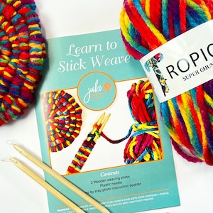 Stick Weaving Kit, Super Chunky Yarn, DIY Coiled Mat Craft