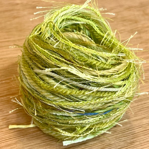 Yarn Variety Hank, lime green, Skein, Textile Art Supply, Fibres