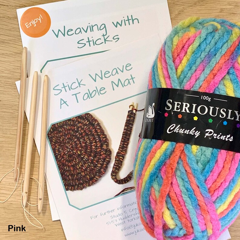 Stick Weaving Kit Weave a Mat Craft Kit Stashbuster Etsy UK