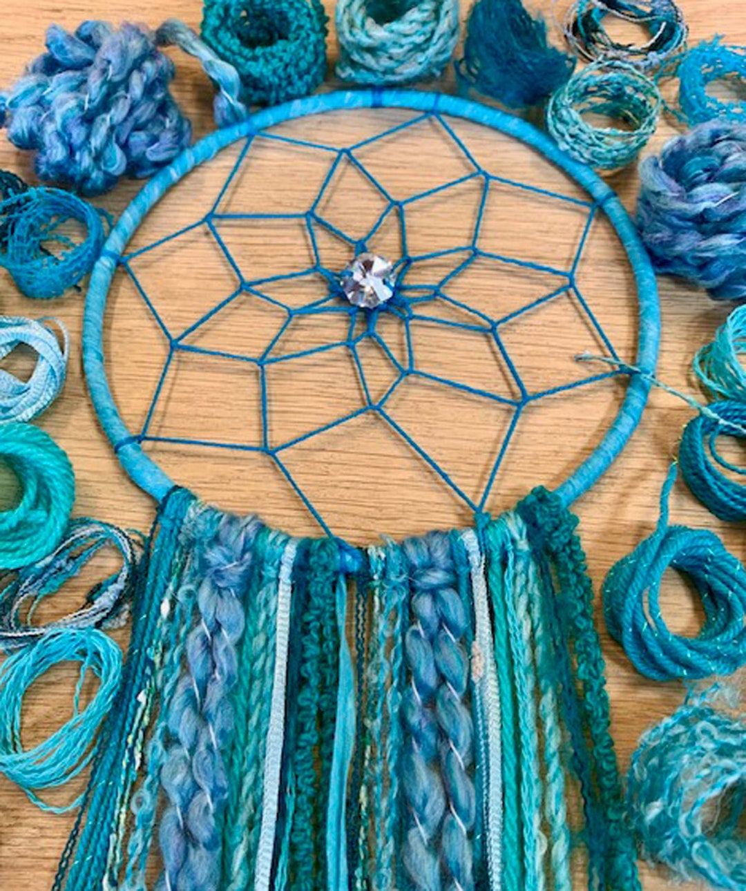 Dream Catcher Kit, Craft Kits, Gift, DIY Dream Catcher, Dreamcatcher, Aqua Yarns Etsy UK