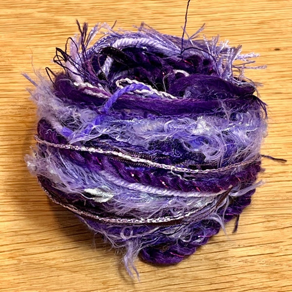 Yarn Hank, Purple yarns, Skein, Textile Art Supply, Fibers