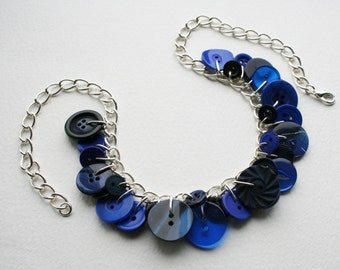 Button Necklace Kind Of Blue