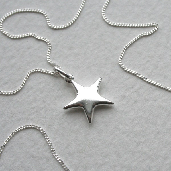 Sterling Silver Charm Necklace Twinkle Twinkle Lucky Wishing Star