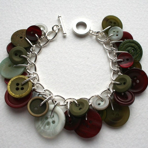 Garden Of Earthly Delights Button Charm Bracelet