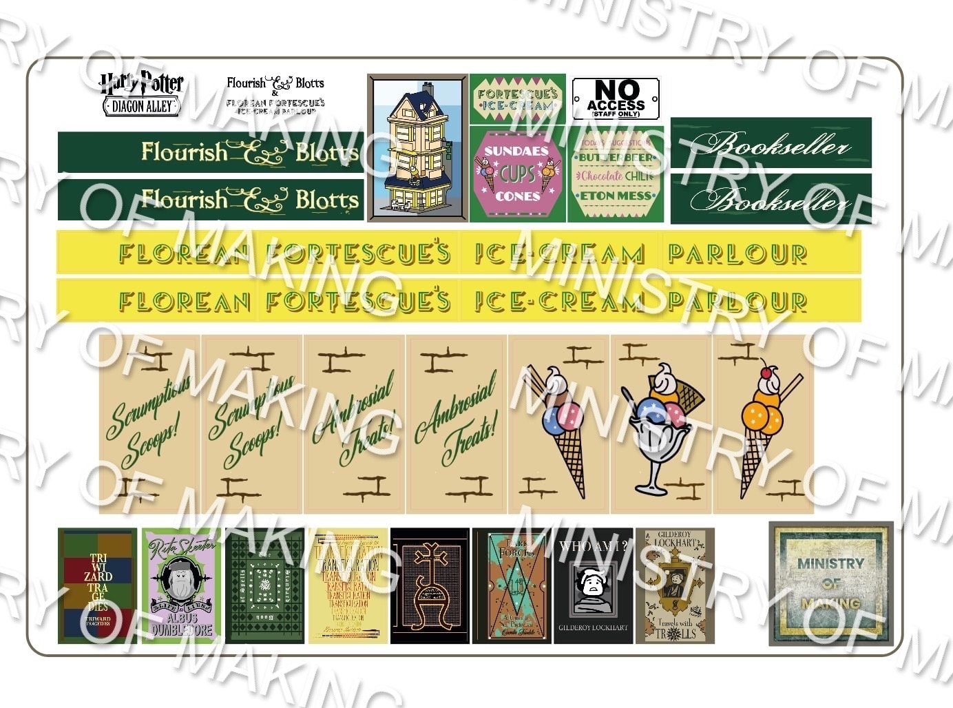 Diagon Alley: Flourish Blotts Florean Fortescue's Ice Cream - Main Image