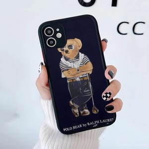 Polo Bear iPhone Case: Designer Teddy Bear Phone Cover