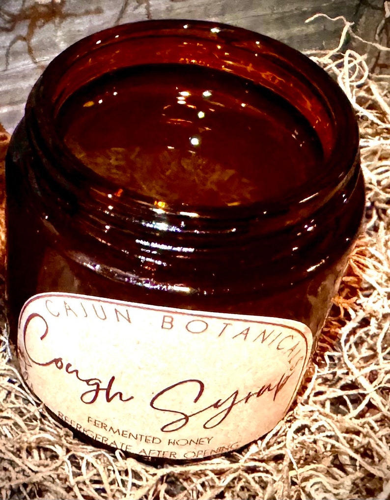 Fermented Raw Honey Herbal Infused Cough Syrup Vegan All Natural