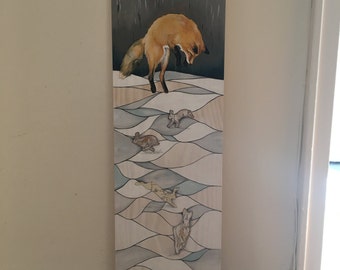 SALE The Fox in the Winter - Large Painting