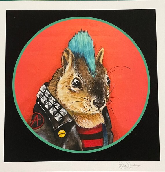 Punk Squirrel Vector Punk Rock Squirrel