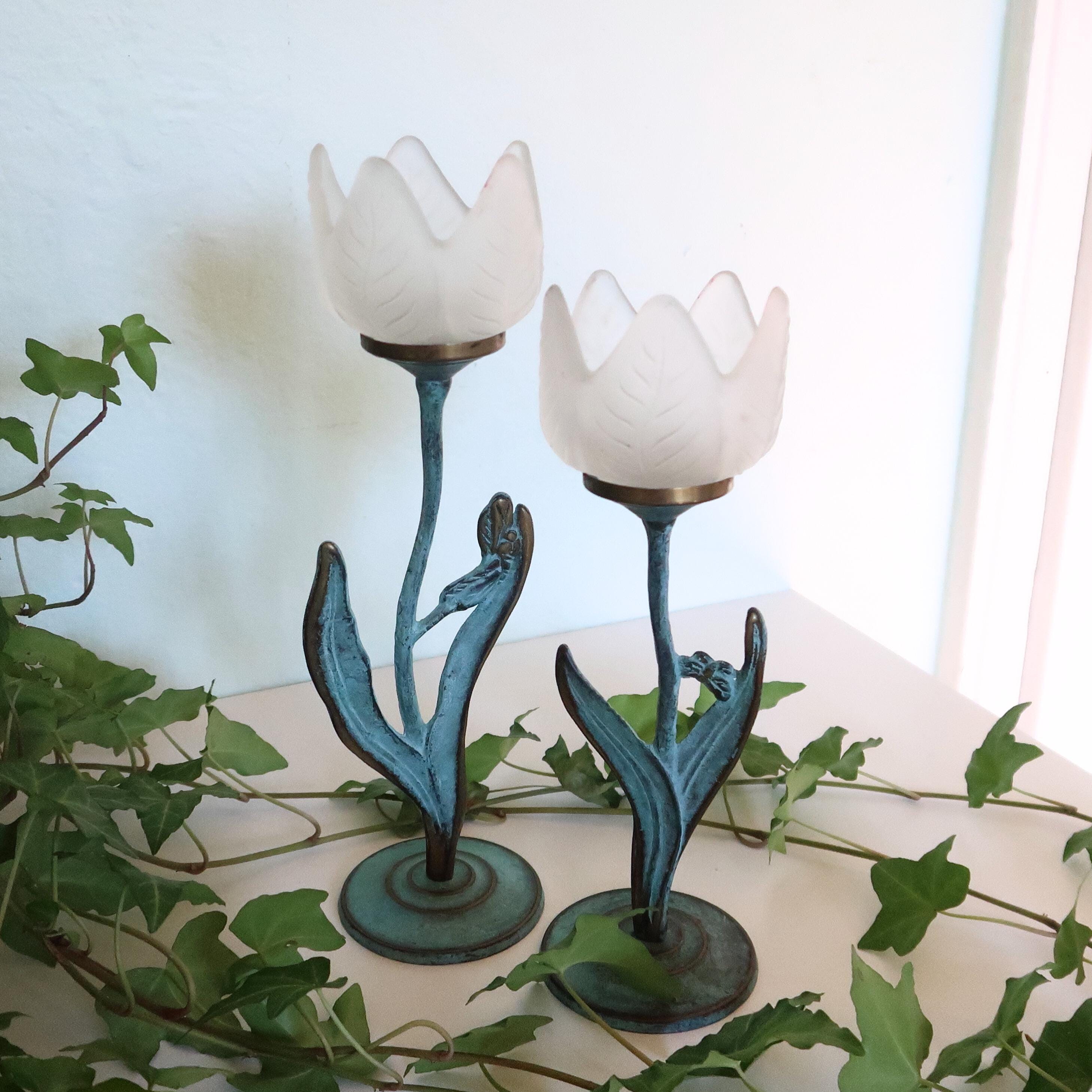 Metal Tulip Candle - Etsy