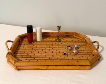 素晴らしい！日本のアンティーク漆塗り木製トレイ、蒔絵金唐草家紋、お