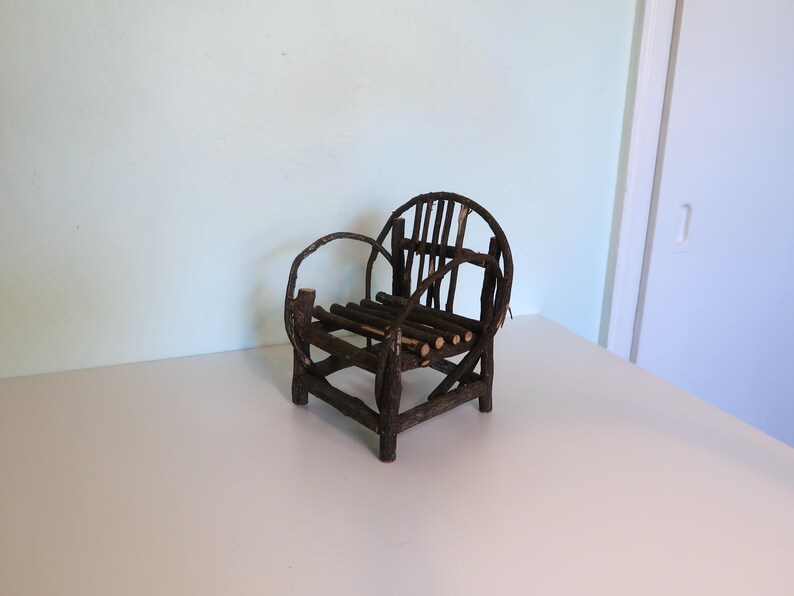 Small Rustic Chair Vintage Stick Chair From the Philippines | Handmade Miniature Rustic ...