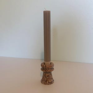 Vintage Stone Candlestick Holder | Natural Stone Candle Holder | Mid Century Marble Decor | Boho Minimalist Home Accent | Taper Candle Stand