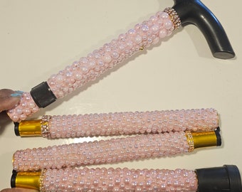 Pink Pearl Colaspable Walking Cane