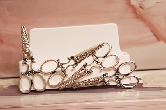 Scissor Hairstylist Business Card Holder Etsy