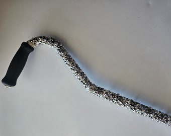 Silver Rhinestone Bling Walking Cane