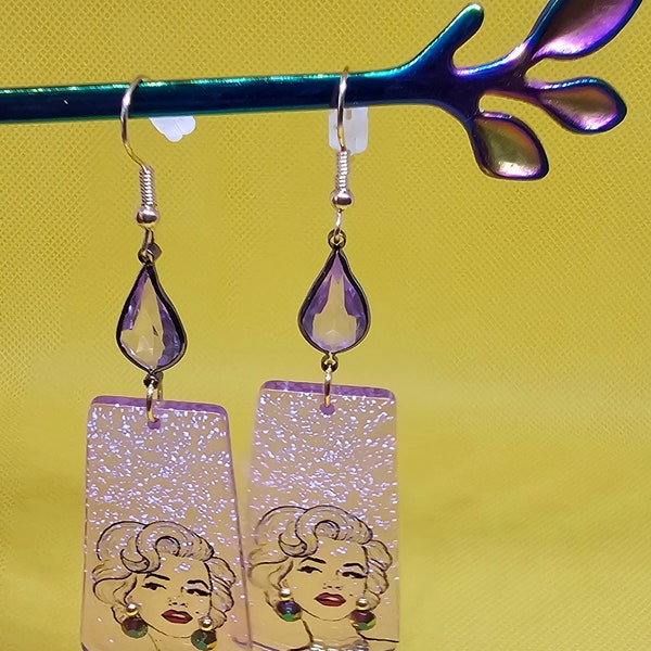 Marilyn Monroe Face  Earrings