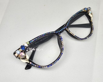 Rhinestone Readers/Purple Half Lens