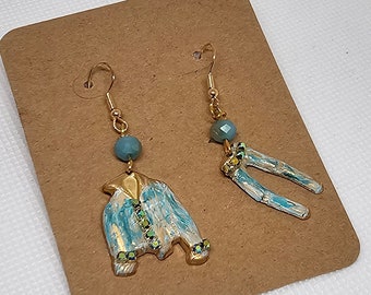 Blue Jean Earrings/ Light Blue