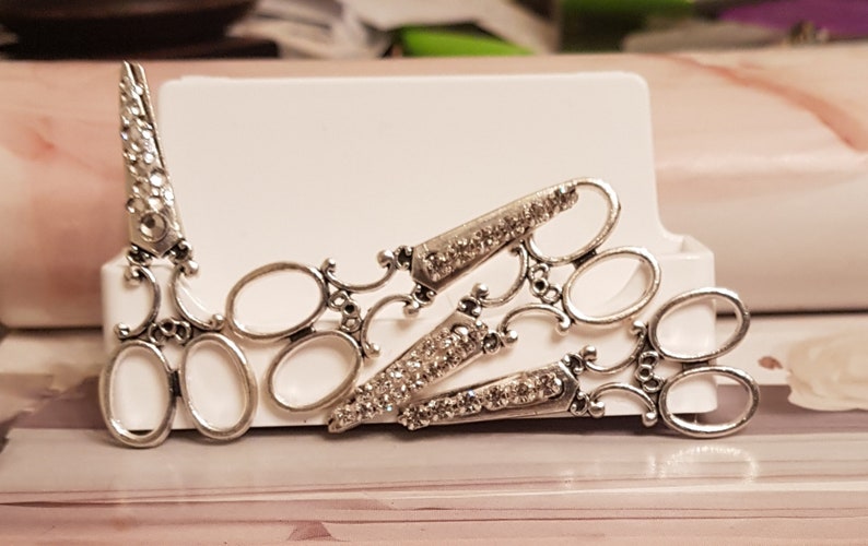 Scissor Hairstylist Business Card Holder Etsy