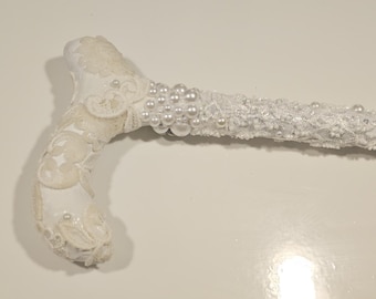 Pearls And Lace /Rhinestone Wedding Cane