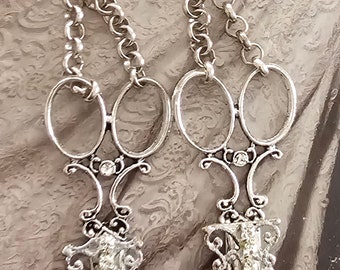 HairStylist Silver Scissor Earrings