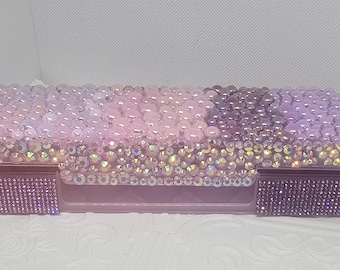 Pink Purple Pearl/7 Slot 2XTimes Daily Pill Container
