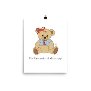 University of Mississippi, Ole Miss, Digital Art Print, Wall Art