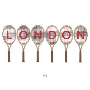 London Rackets Hobby London Racquet, Old Money, Digital Download, Art Print, Dorm Decor ...