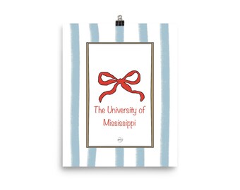 University of Mississippi, Ole Miss, Digital Art Print, Wall Art