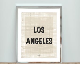 Los Angeles, flag, digital download, art print, dorm decor, wall art, digital art print