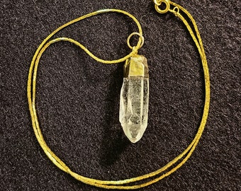 Quartz Crystal & Gold Necklace