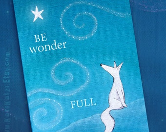 Be Wonder Full - Snow Fox Notecard