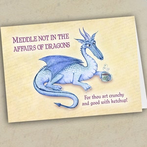Do Not Feed The Dragon Notecard image 1
