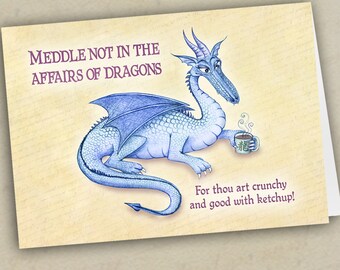 Do Not Feed The Dragon Notecard