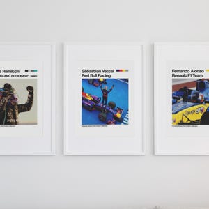 Formula 1 Poster Formula 1 Print Lewis Hamilton print Sebastian Vettel print Fernando Alonso print