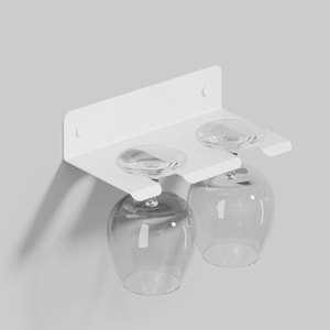 Portabicchieri da vino a parete: contenitore per bicchieri in acciaio - organizer da cucina