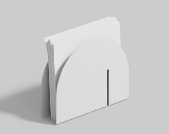 Porta tovaglioli moderno in acciaio bianco: accessorio da cucina minimalista
