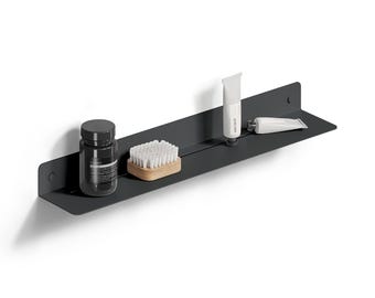 Dark Grey Bathroom Shelf:  Steel Shower Caddy (19.7"/50cm) - Waterproof - Home Gift - Matte Finish