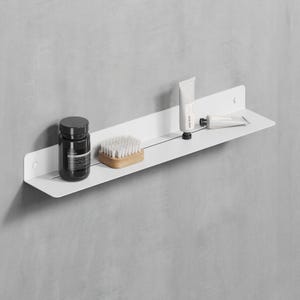 Shower Caddy 50cm - Bath Wall Shelves 20&quot;, Black or White Steel Shower Shelf,  Bathroom Accessories, Housewarming Gift , Clear Collection