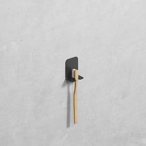 Toothbrush Holder - Wall-Mounted No-Drilling - Metal Toothbrush Hanger - Bathroom Accessories, Easy Installation, Housewarming gift