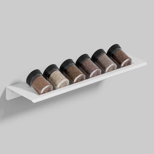 Especiero para una cocina con estilo - Estante flotante de acero para hierbas y especias, organizador de cocina, estante de acero para especias - 500 mm/19,68 pulgadas