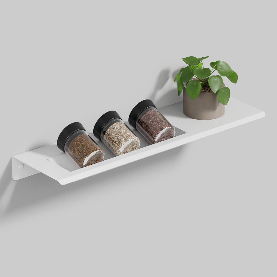 Steel Spice Rack - Wall Mount Kitchen Organizer - 500mm/19.68" - Etsy
