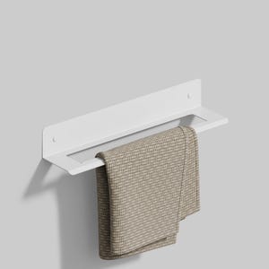 White Towel Rack - Kitchen Shelves - Hand Towel Rack -  Hand Towel Holder, Kitchen Organizer, Gift Idea, Towel On The Middle