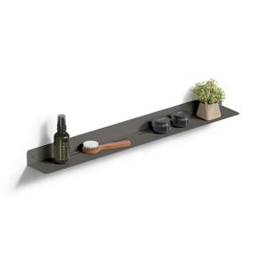 Modern Gray Metal Bathroom Shelf: Waterproof Floating Shower Organizer (29.53&quot;|75cm) Home Gift
