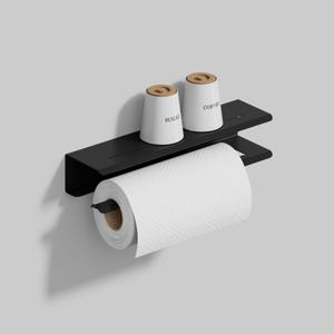 Organizador de toalhas, suporte para toalhas de papel de parede, acessórios de cozinha, design flutuante para casa moderna, presente de inauguração