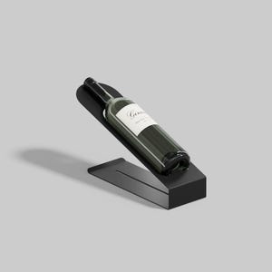 Wine Bottle Holder Metal , Wine Caddy Holder Black Metal, Wine Bottle Storage, Gift for Wine Lovers