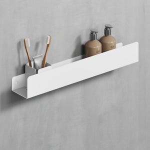 No-Drill Shower Shelf: 20&quot; Steel Bathroom Organizer Caddy